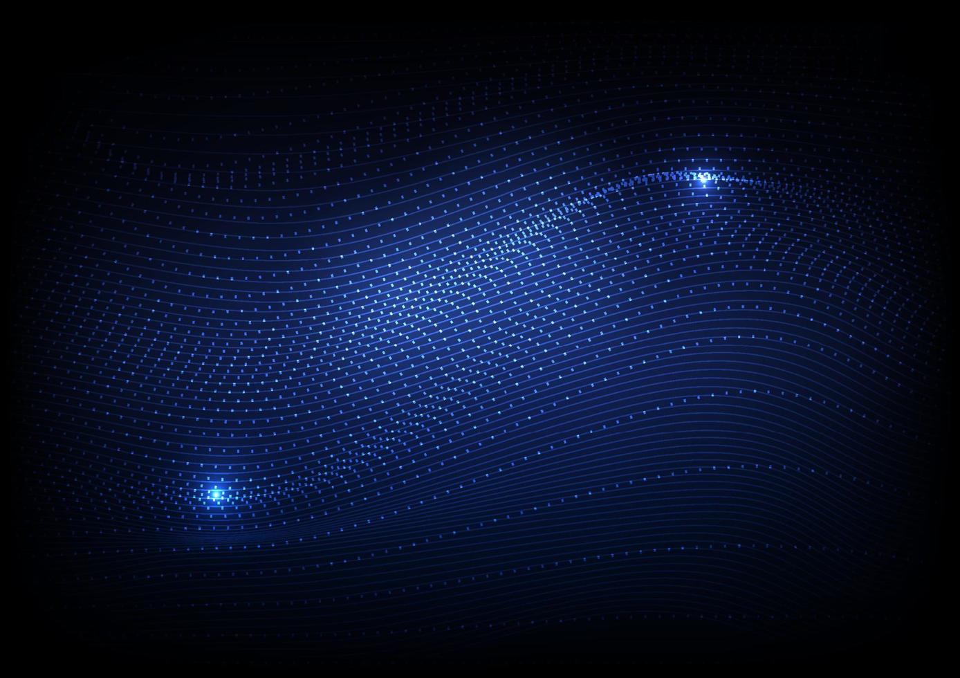 Illustration of wavy line design on black background. vector