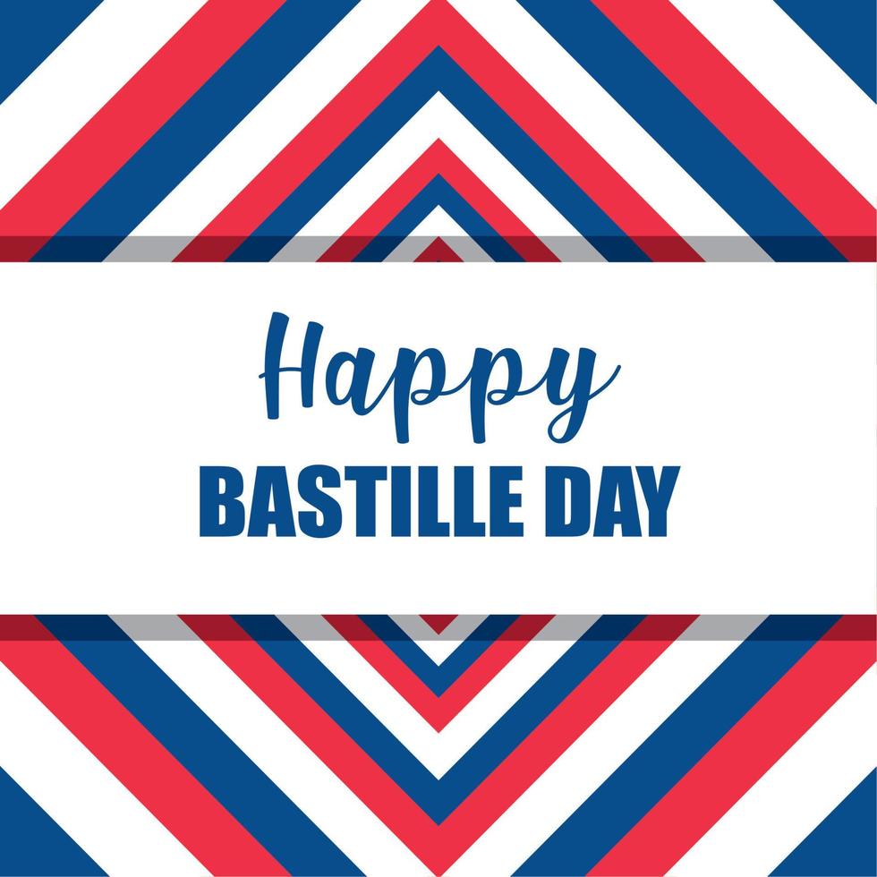 france striped background of happy bastille day vector design