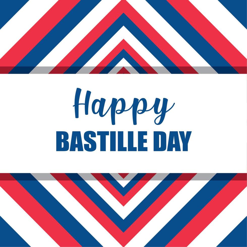 france striped background of happy bastille day vector design