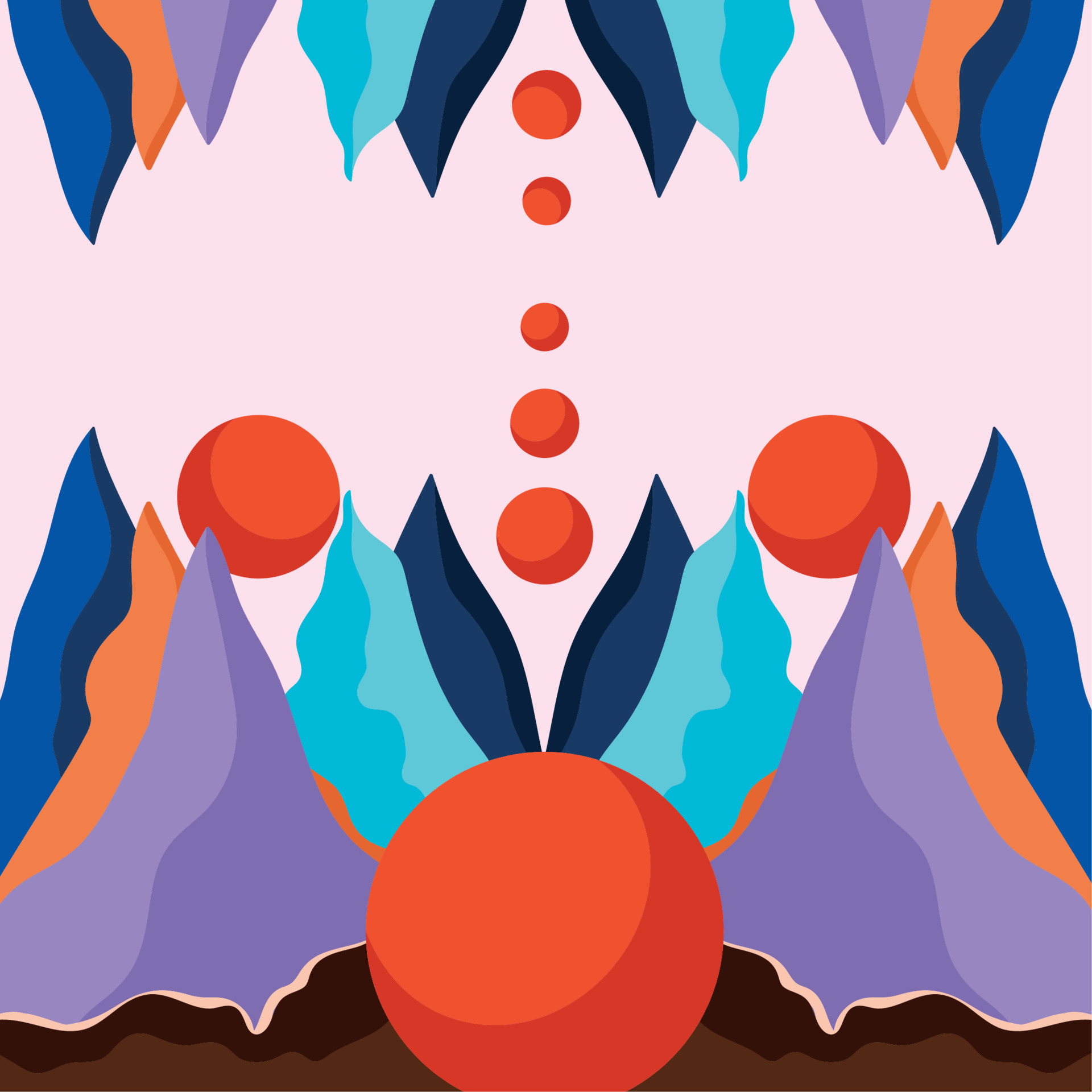 abstract landscape mountains surface geometric shapes design 13652263