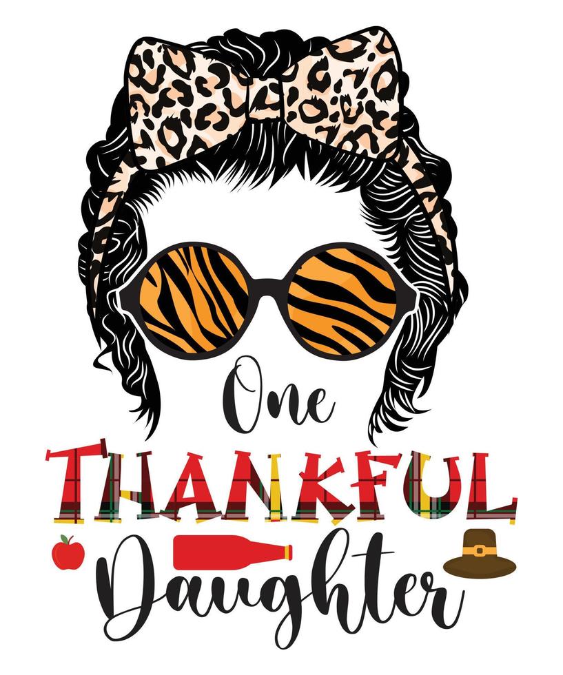 Thanksgiving Daughter T-shirt vector