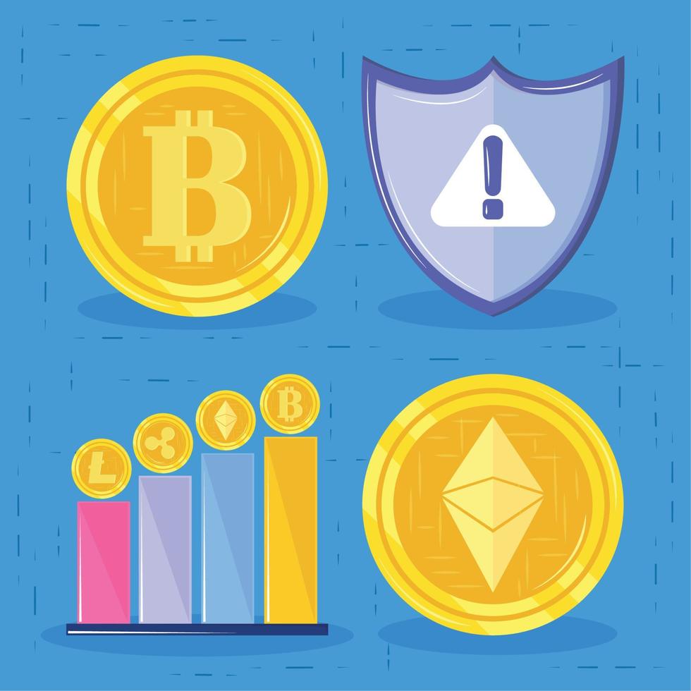 cryptocurrency money business vector