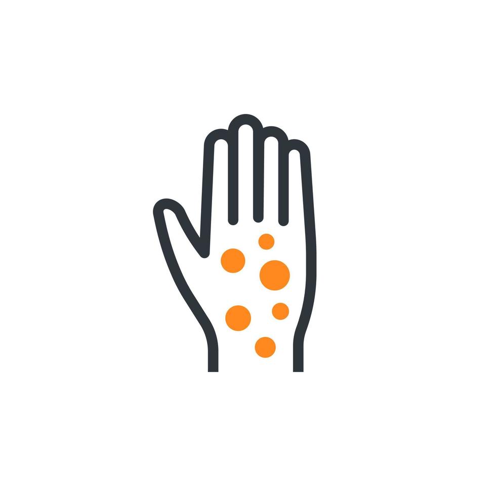 psoriasis or rash icon on white vector