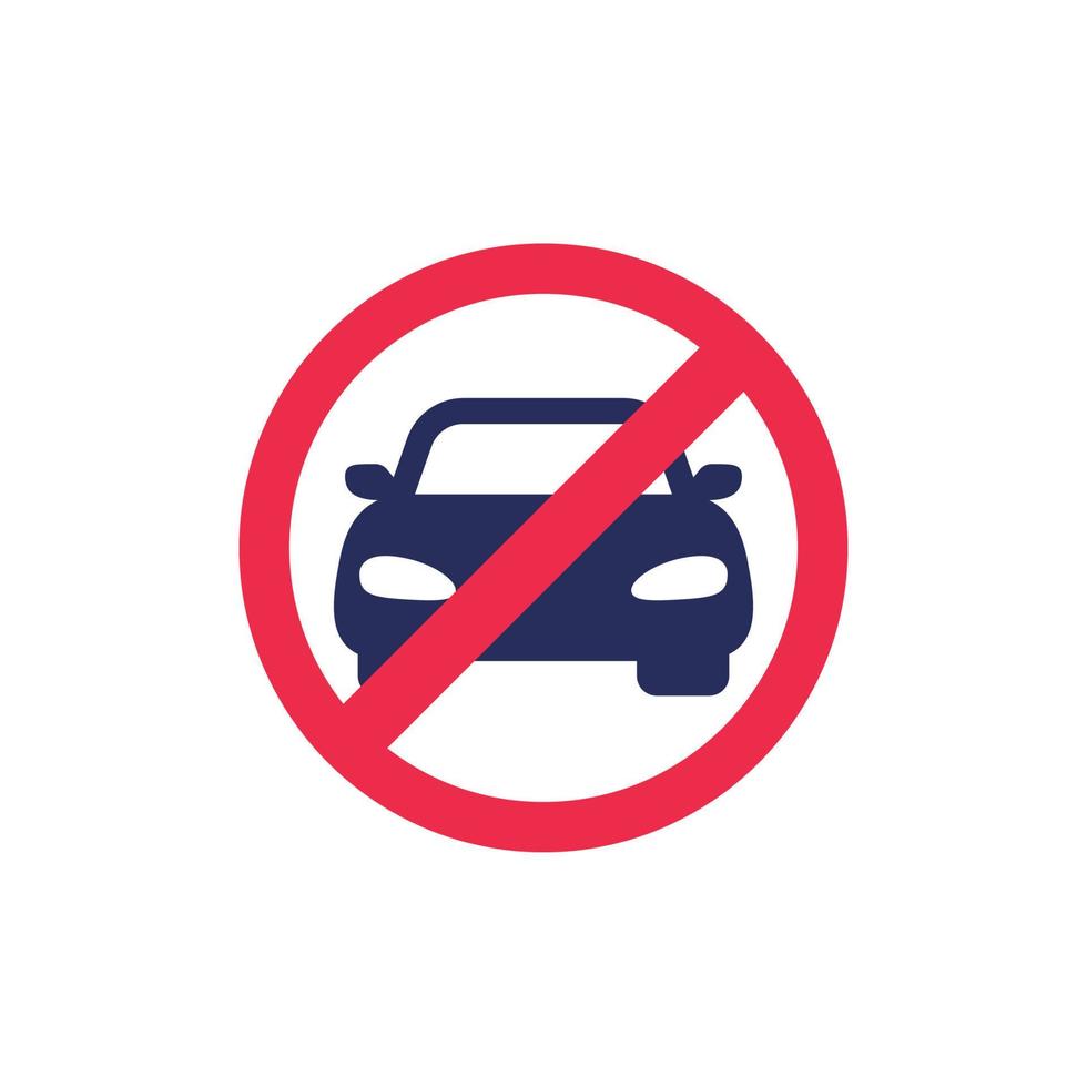 do not park or no cars sign vector