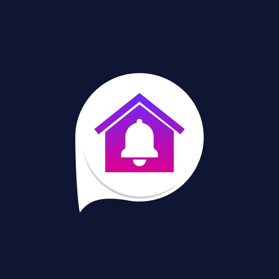 house and notification vector icon