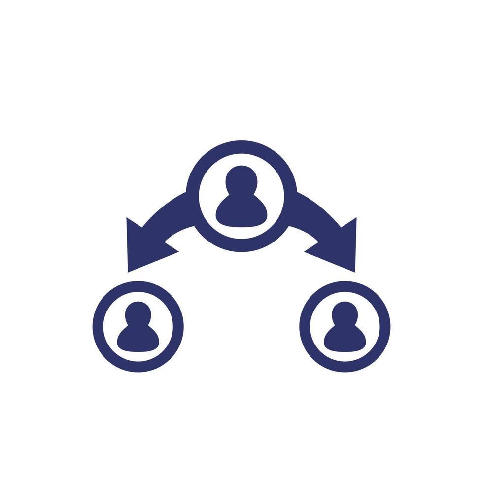 broker or mediator icon on white vector