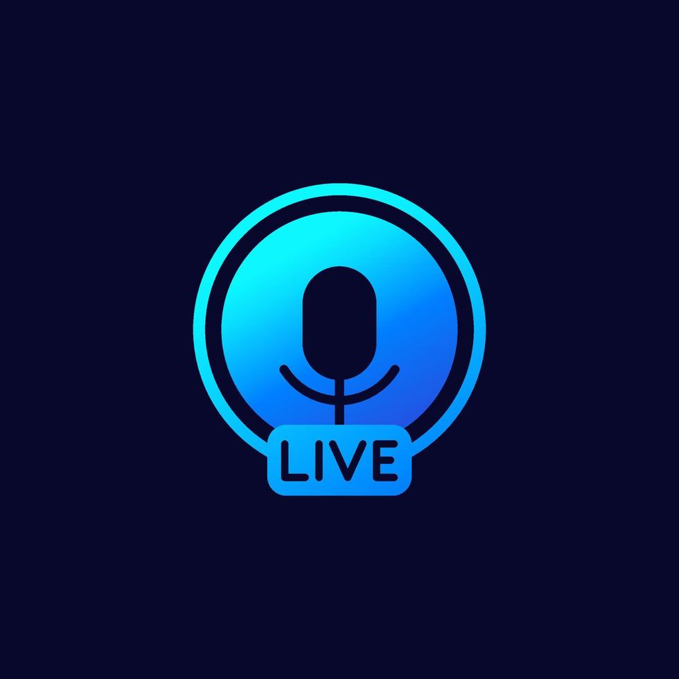 Live stream, online session icon for web vector