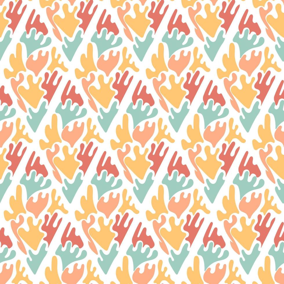 Corals abstract seamless vector pattern