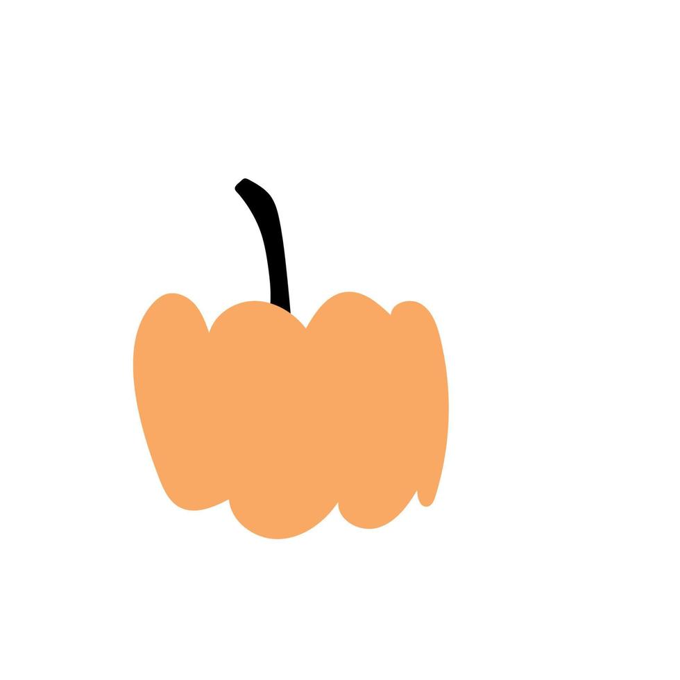 símbolo de agricultura de planta de calabaza de otoño. decoración de otoño comida fresca y saludable. vector