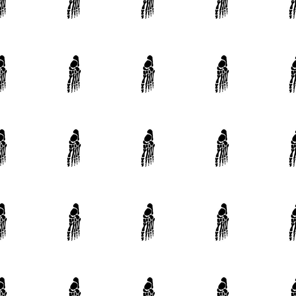 Black skeletons in various poses pattern. Halloween design. Perfect for fall, holidays, fabric, textile. Seamless repeat swatch. vector
