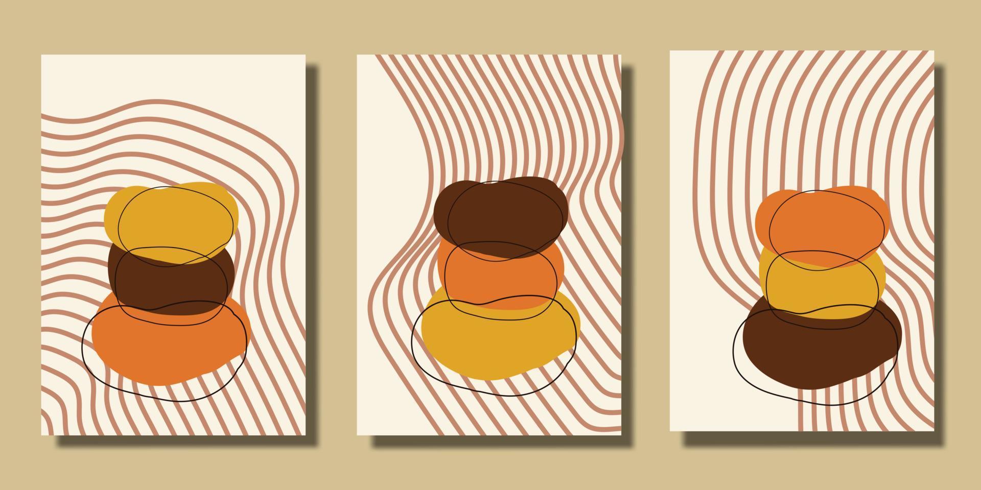 Contemporary art with abstract shape flat design vector