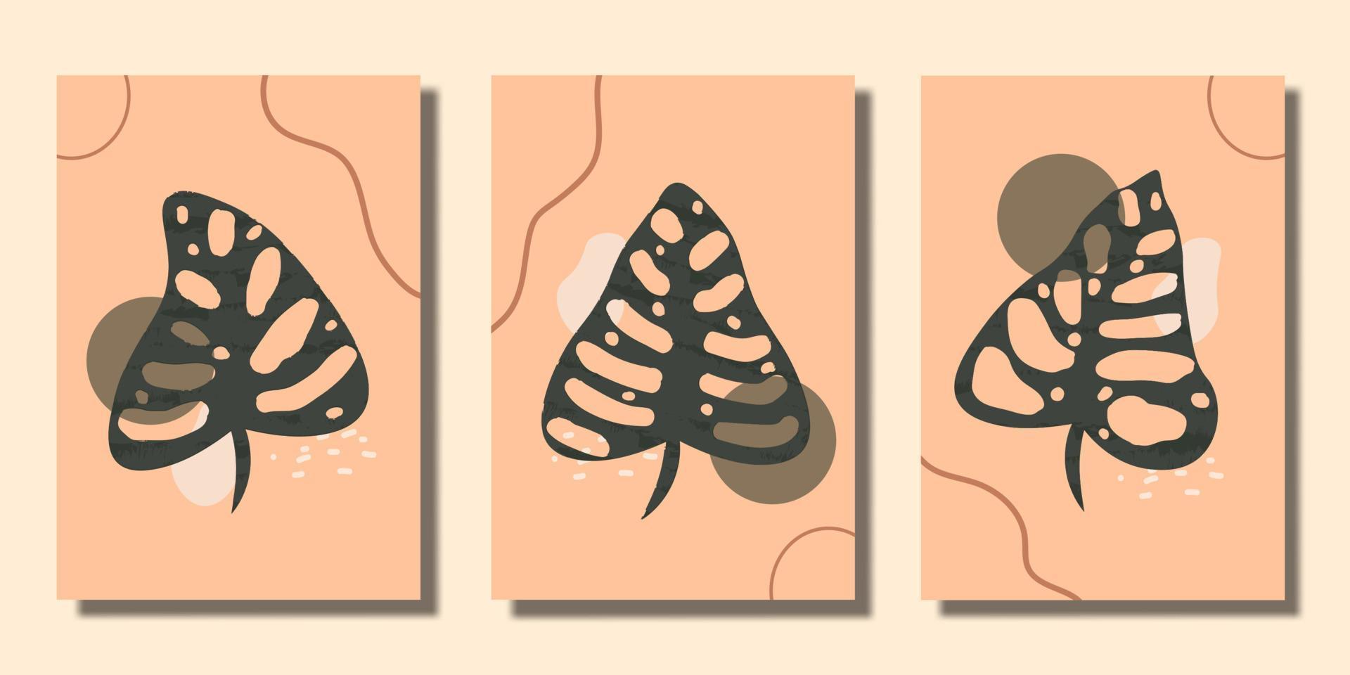 flat design Hand drawn flat design boho wall art vector