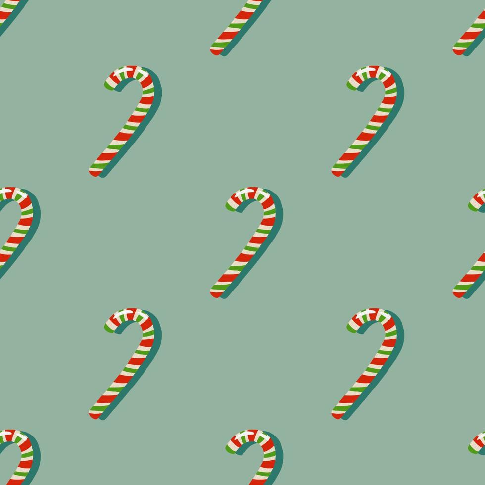 Christmas striped candies seamless pattern. Retro trendy horizontal seamless pattern design. Minimalistic pastel pattern for gift wrap, stationery, textiles and posters. Winter holiday concept. vector