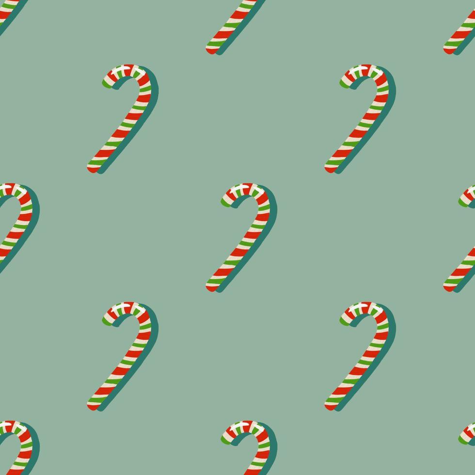 caramelos de rayas de navidad de patrones sin fisuras. diseño de patrones sin fisuras horizontales de moda retro. patrón pastel minimalista para papel de regalo, papelería, textiles y carteles. concepto de vacaciones de invierno. vector