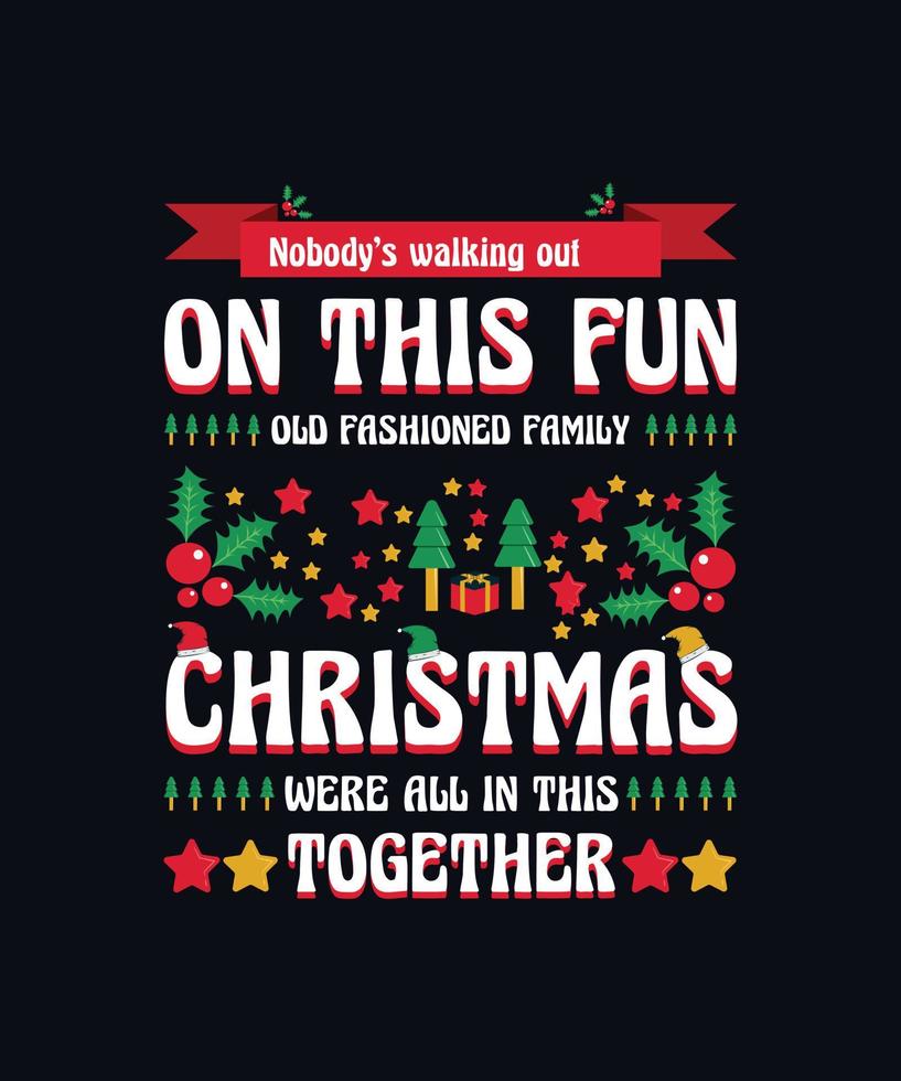 Christmas trendy typography poster and t shirt design vector
