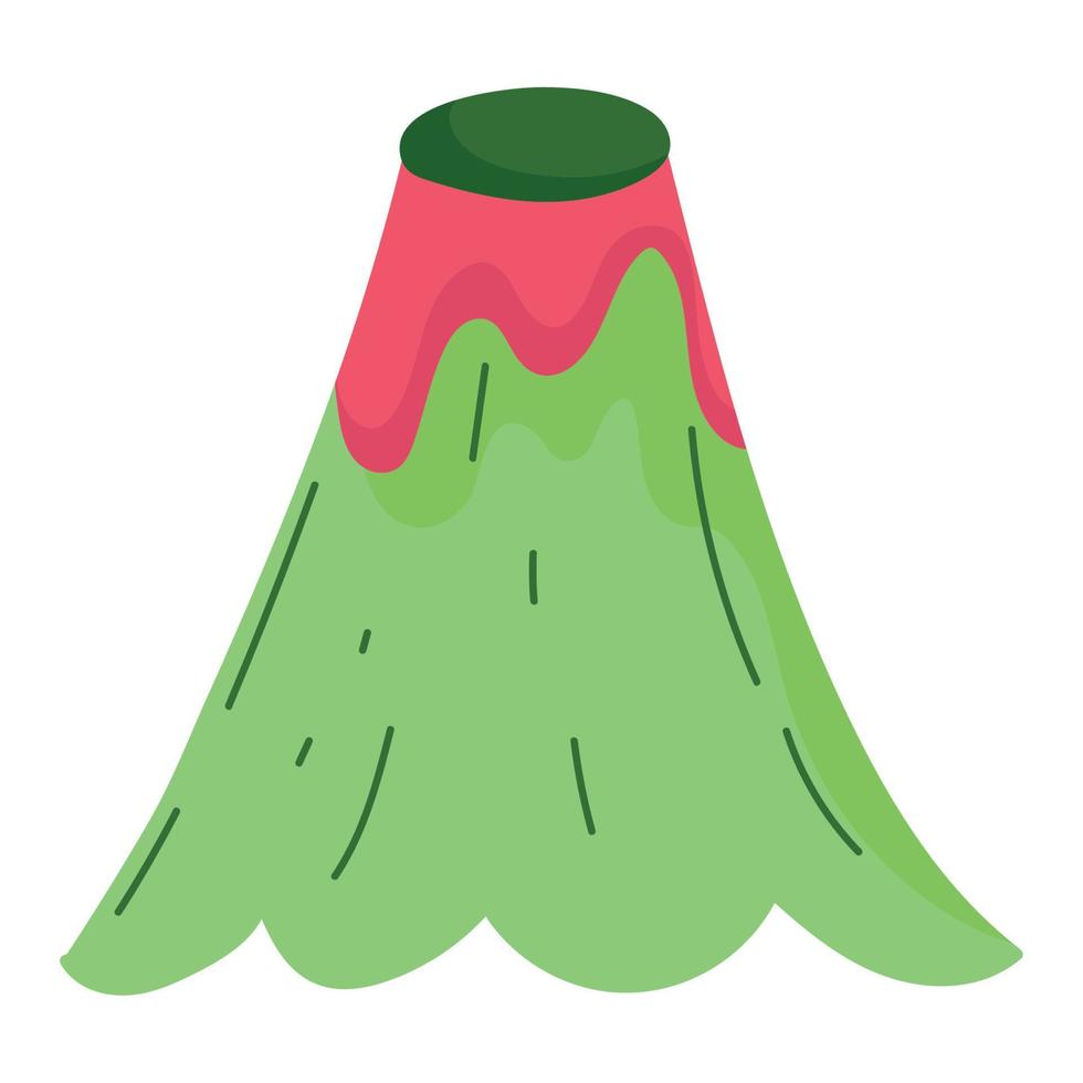 volcano hot lava cartoon icon isolated design vector
