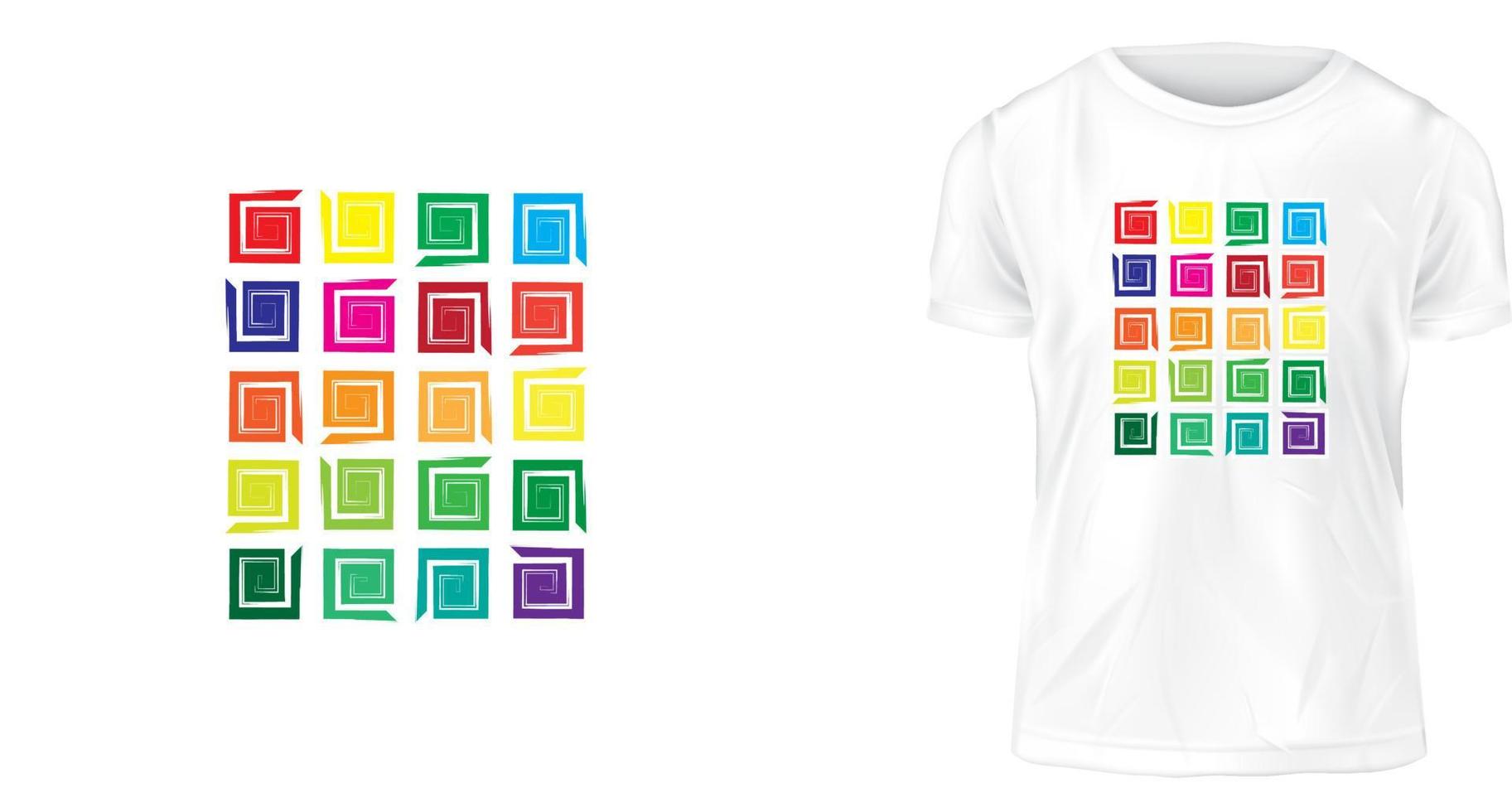 t shirt design concept, color pattern vector