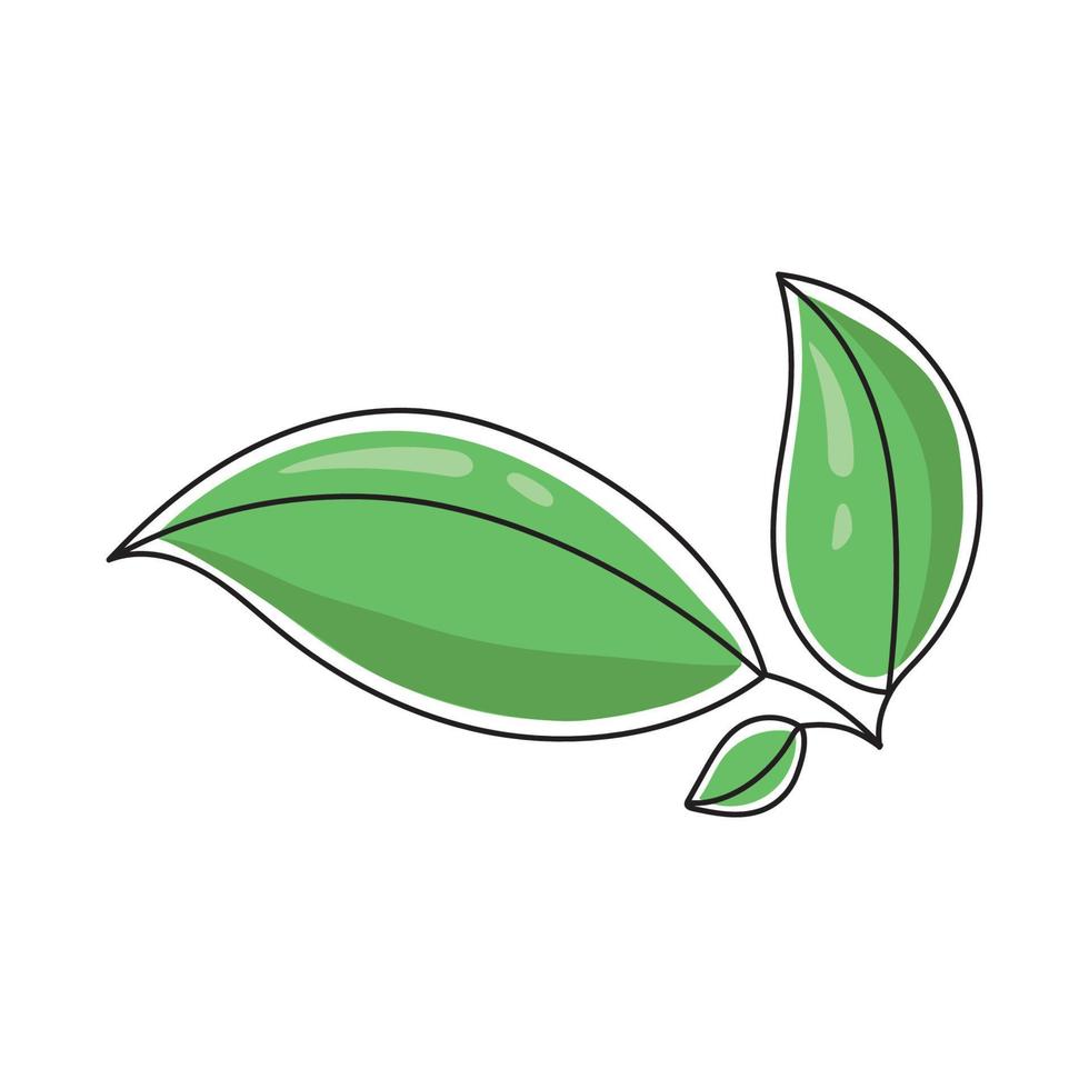 Vector illustration of a tea leaf.