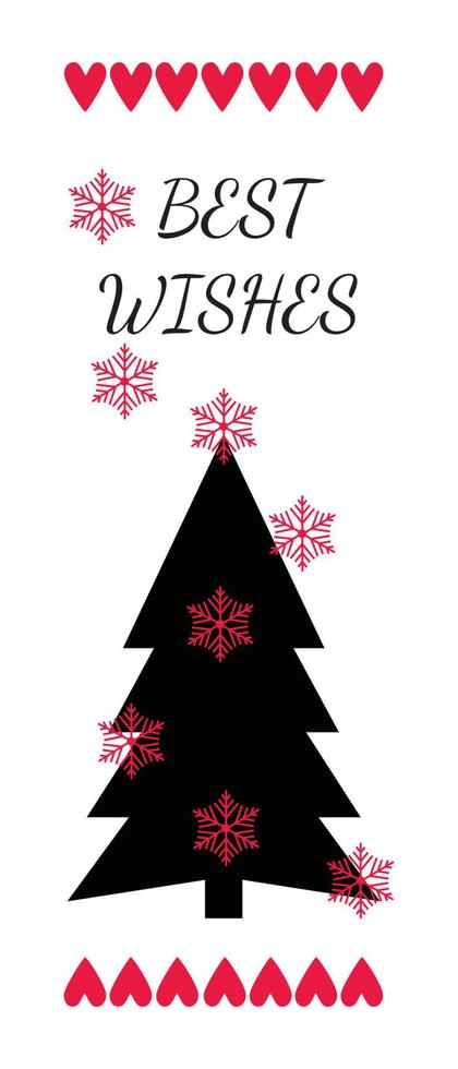 Best Wishes Celebration vertical sign vector design. Winter Farmhouse signs for Christmas decoration.