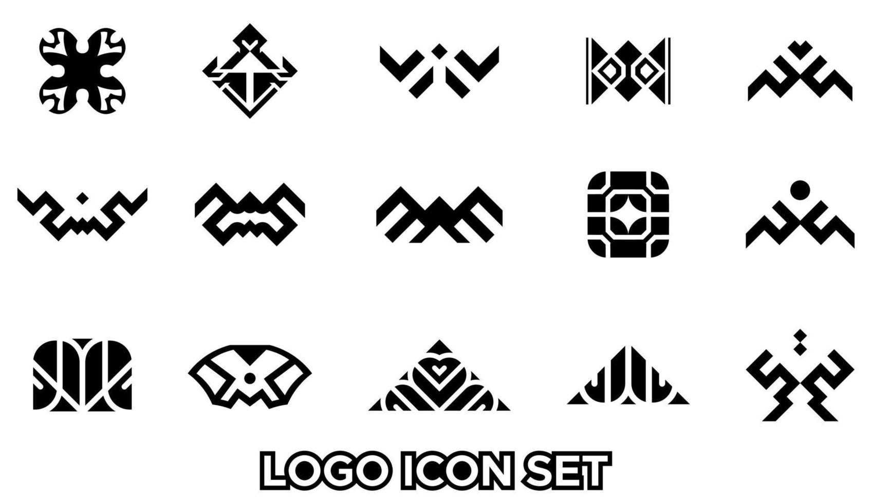 colección de diseño de logotipos modernos para la marca y la identidad corporativa. mega colección de logotipos, conjunto de iconos de logotipos de empresas geométricas abstractas vector