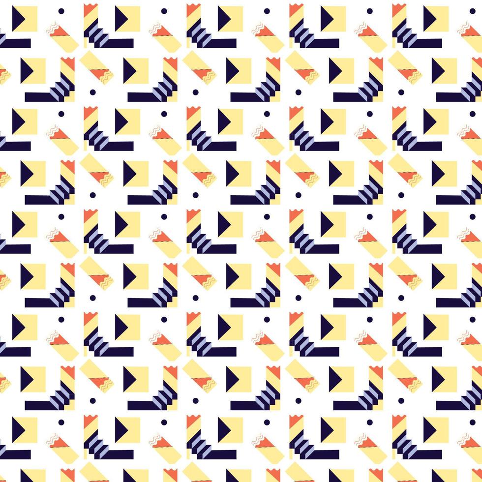 pattern design with random shapes and stair vector