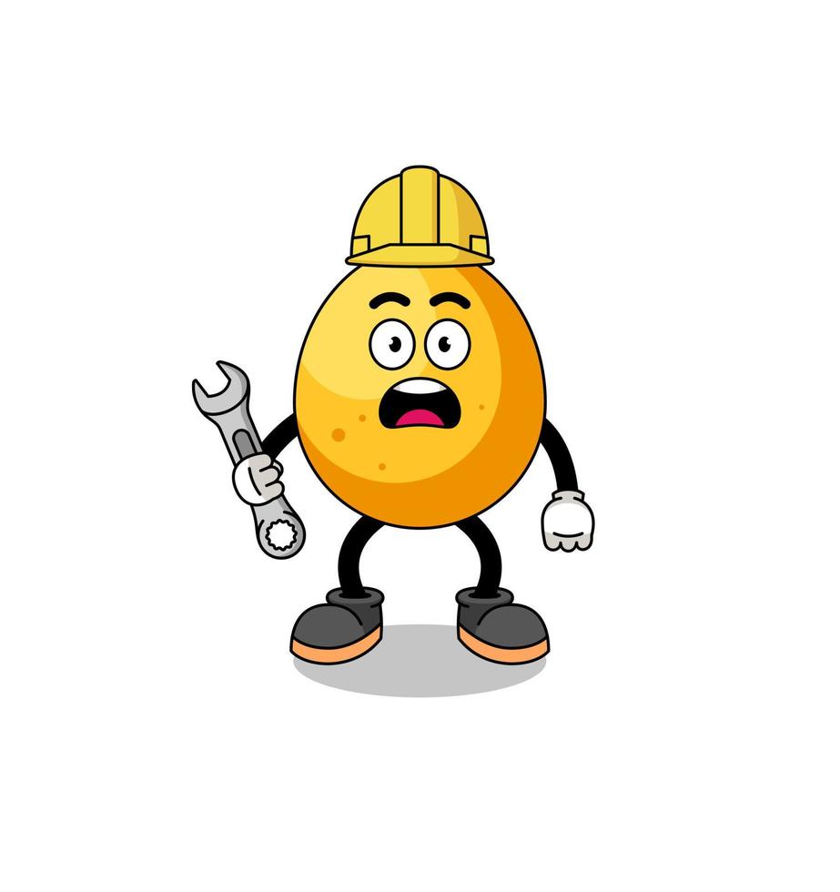 Character Illustration of golden egg with 404 error vector