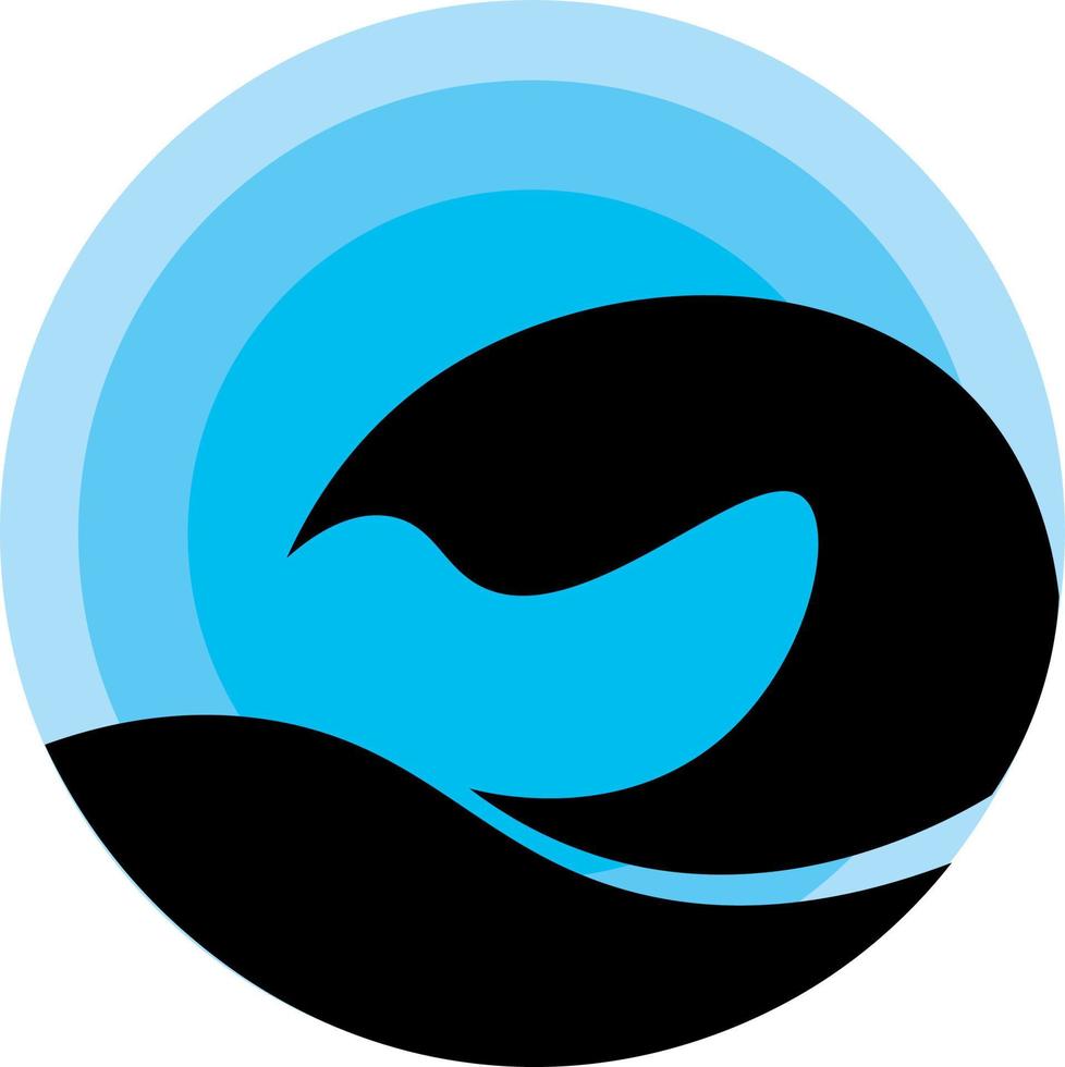 iconos vectoriales para el logotipo de la ola azul de la playa vector