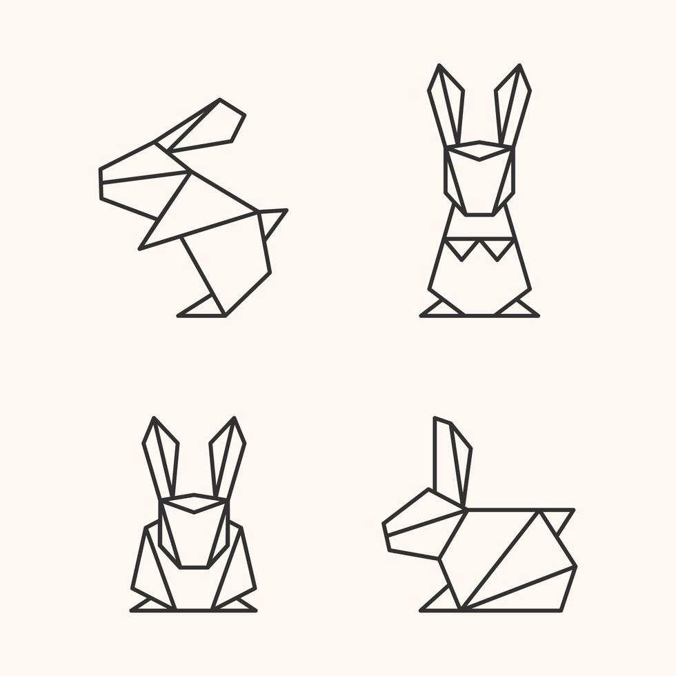 rabbit line graph vector