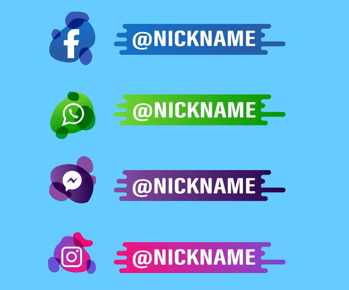 vector graphic design illustration of social media account name template