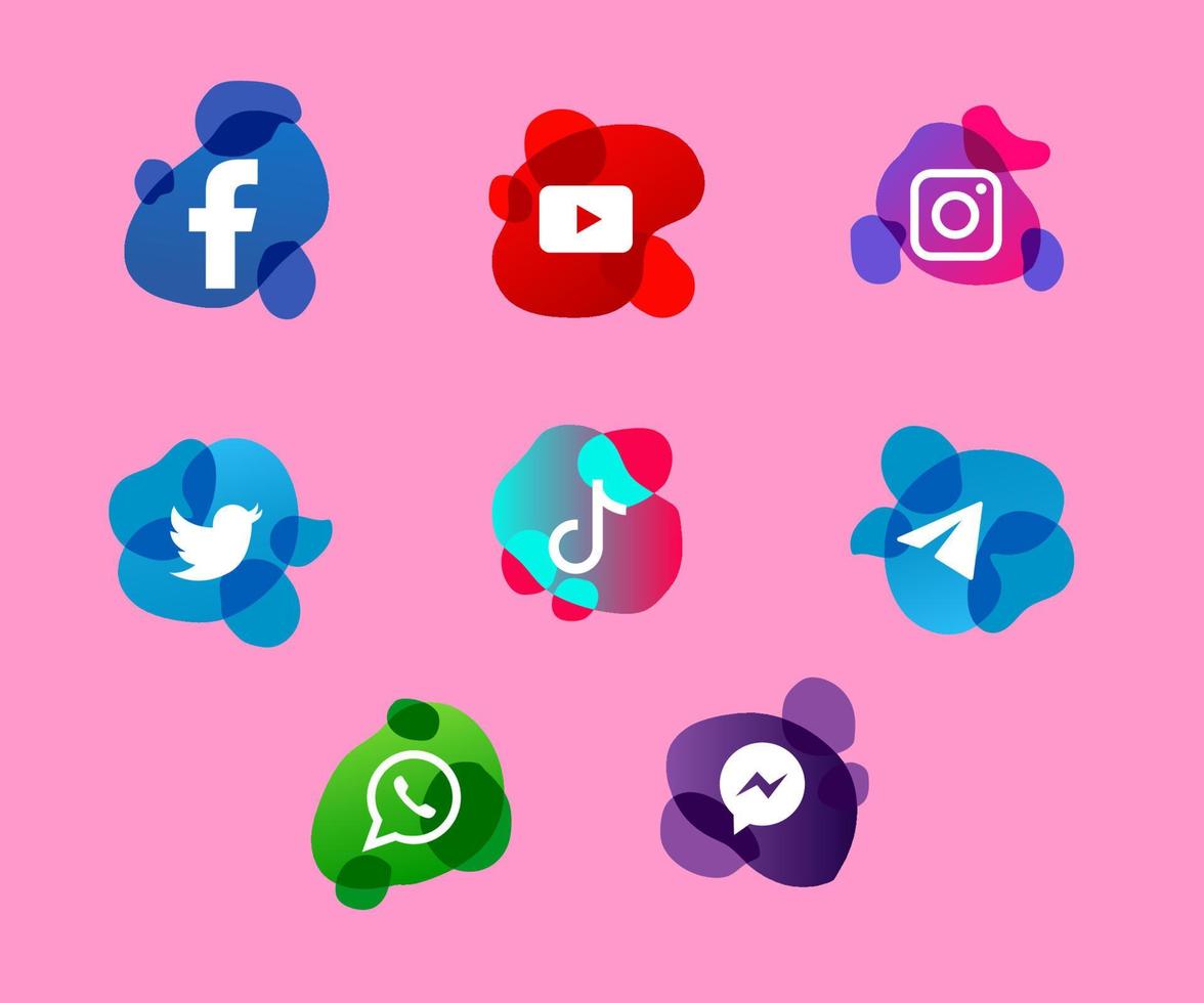 vector graphic design, illustration of cute social media logo