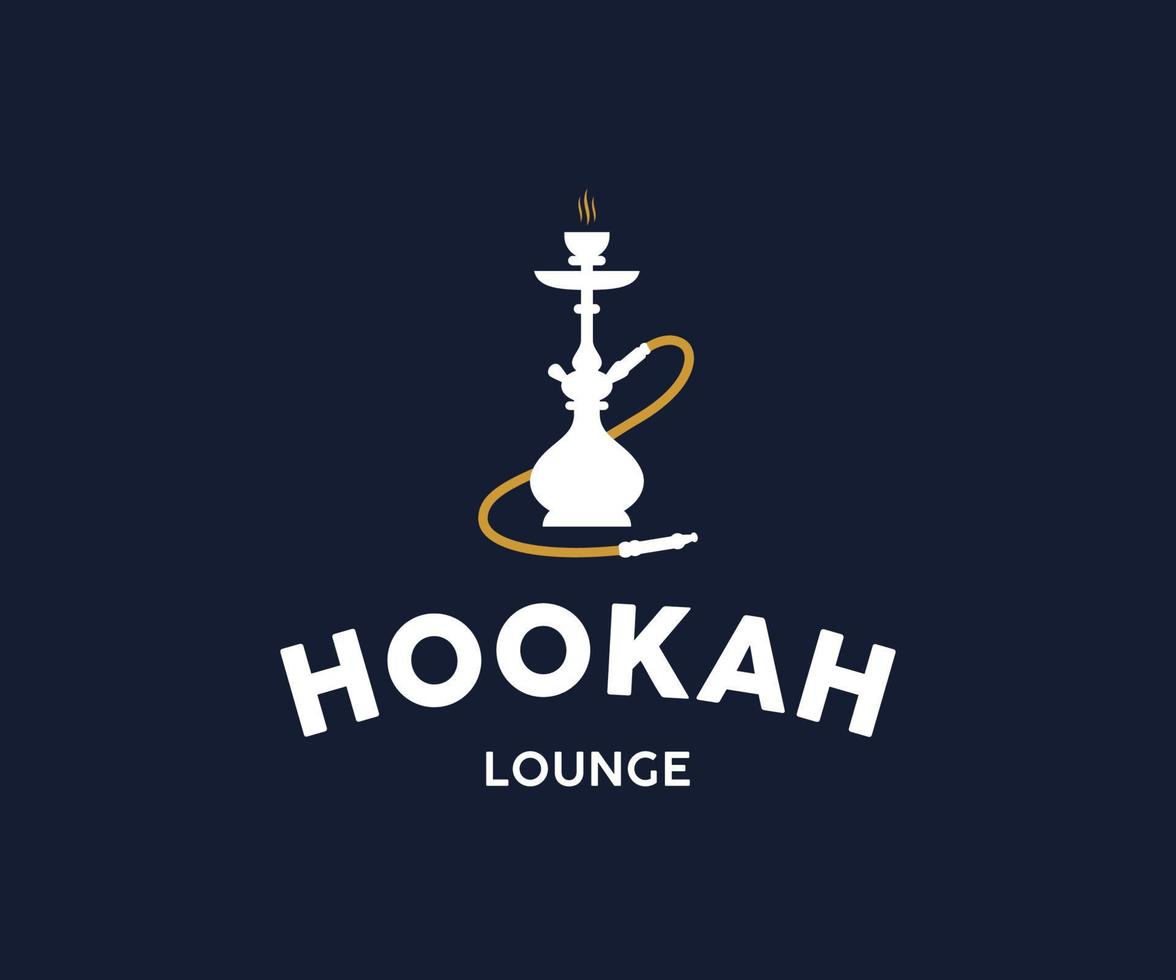 logotipo de la barra de shisha, plantilla de logotipo de salón de narguile vector