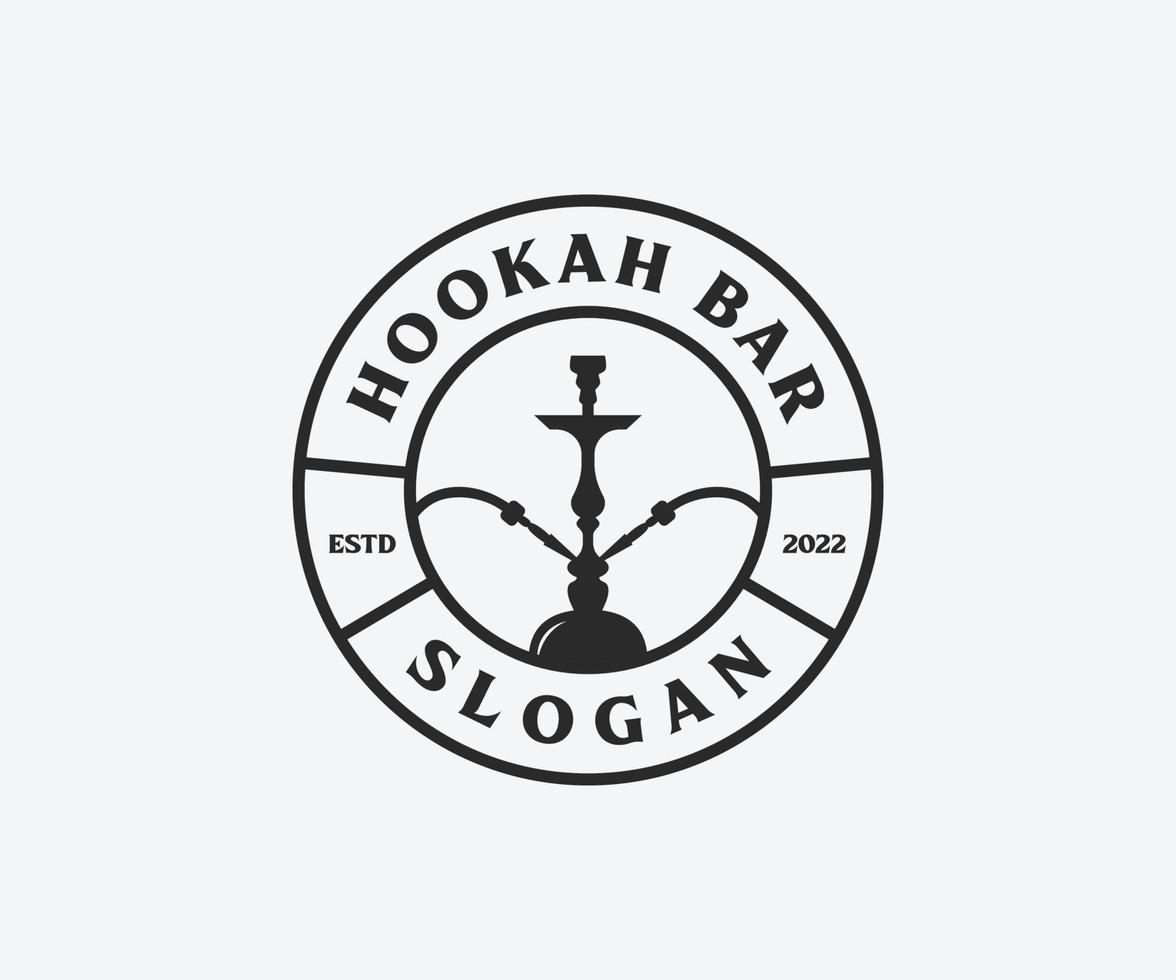 Shisha, Hookah Bar Logo Templates vector