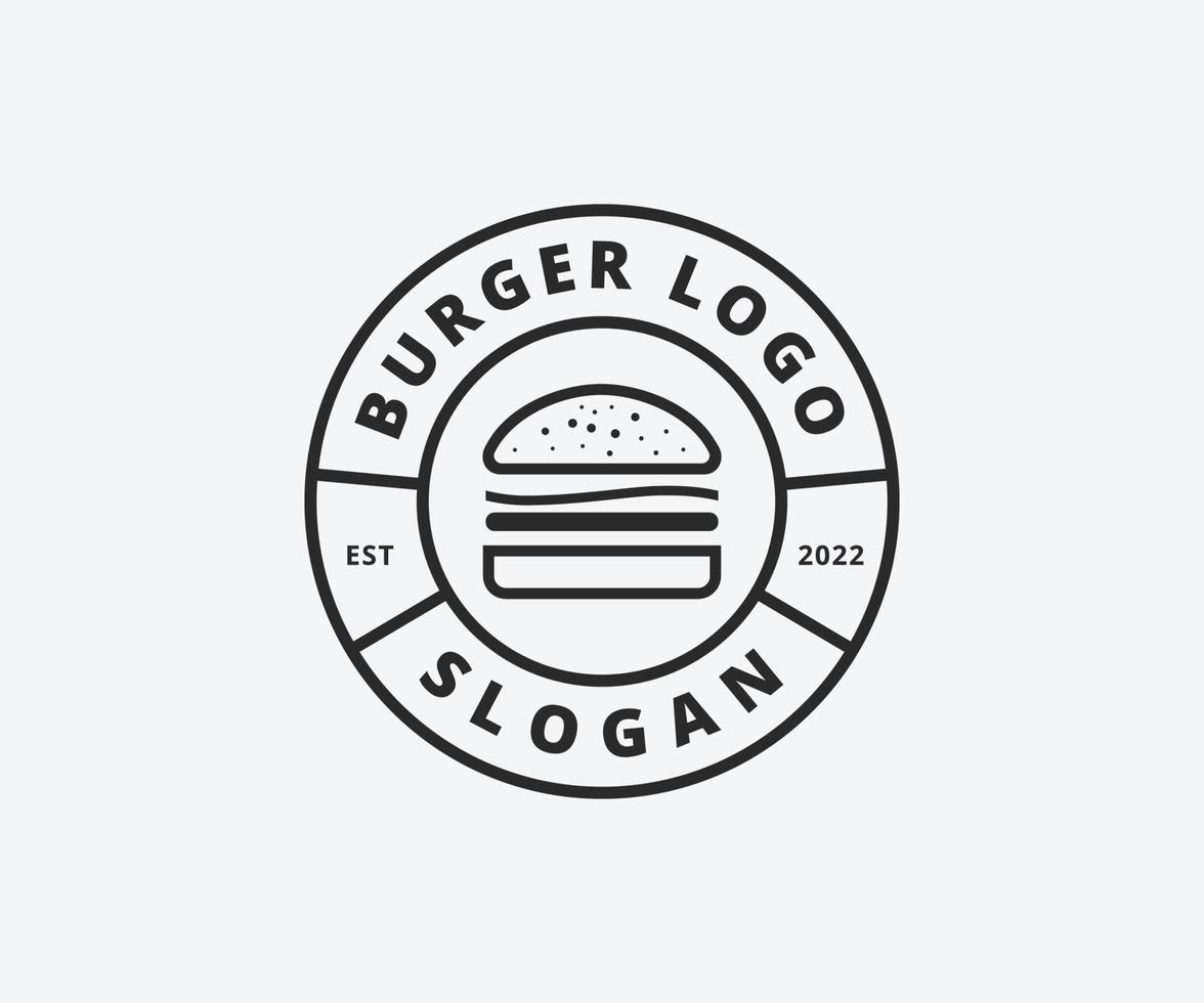 Burger Fast Food Logo Template vector