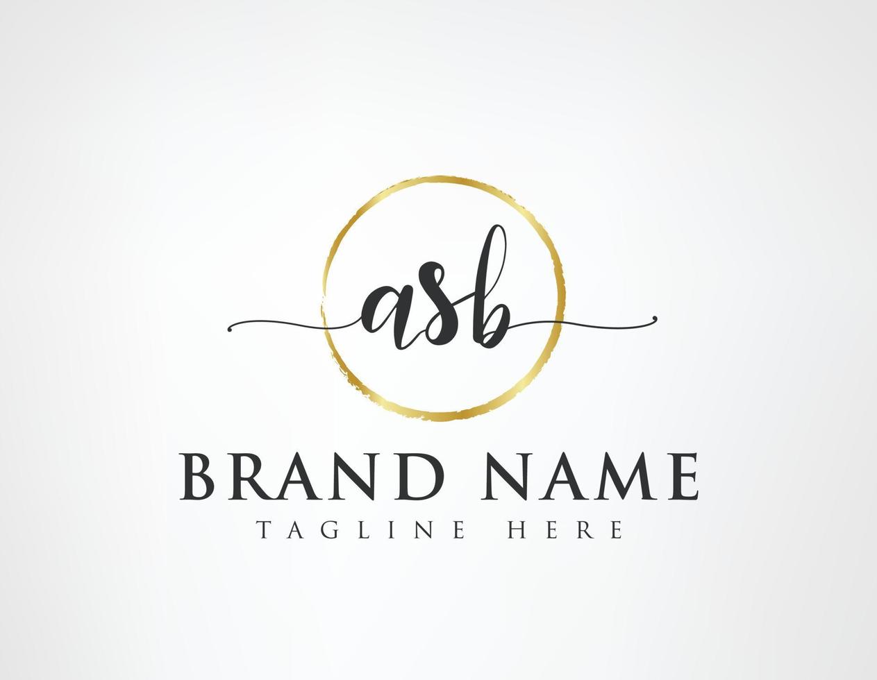 A S B Initial luxury Elegant Logo Template vector