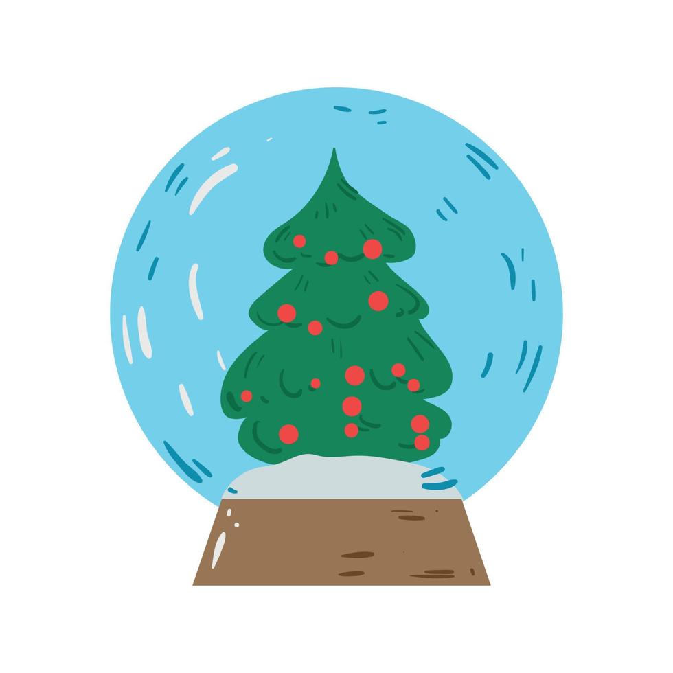 Vector illustration of Snow globe