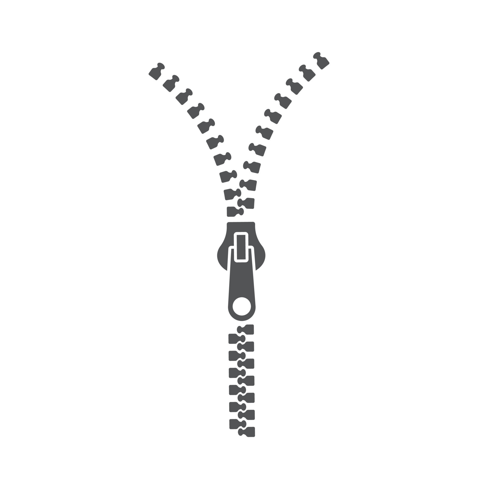 Unlock zipper vector illustration. Silhouette 13654332 Vector Art at