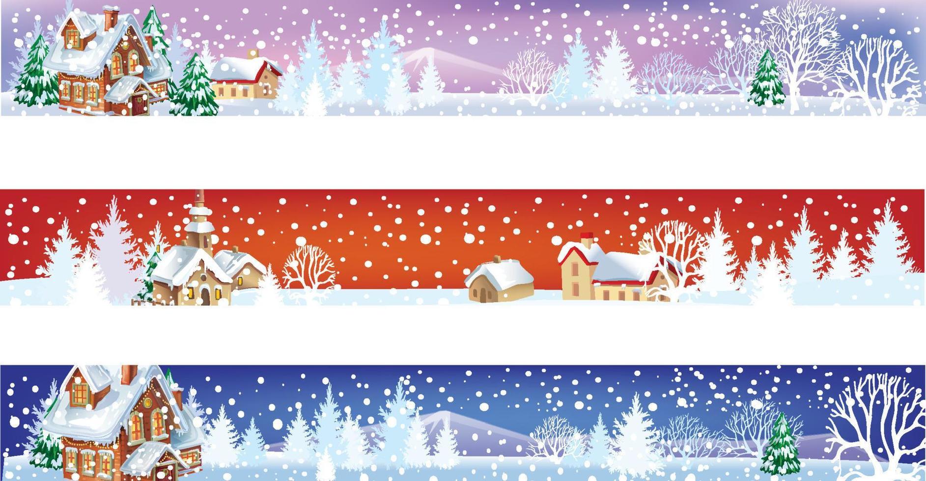 Set of Christmas banners vector