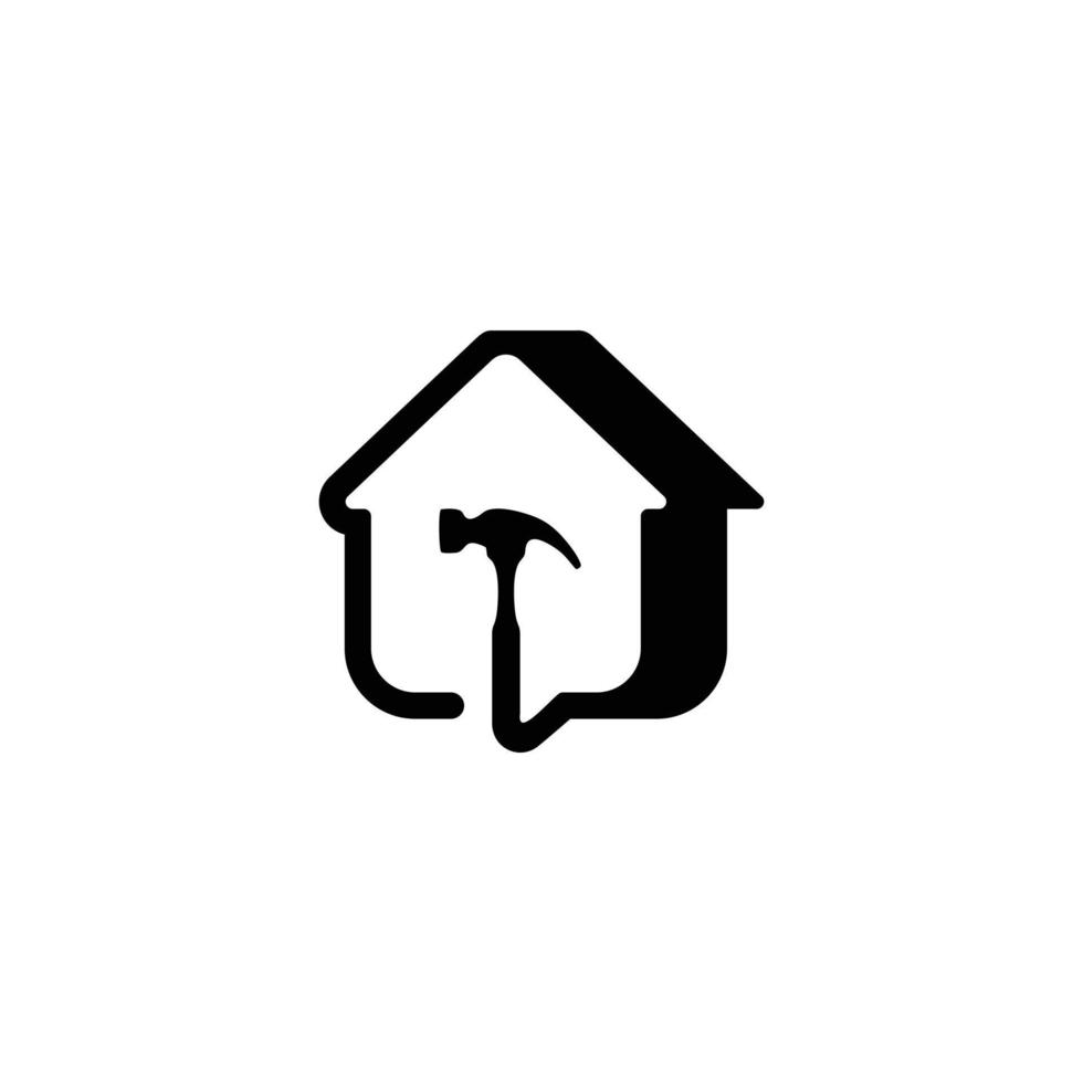 Home improvement logo, home building logo, home improvement icon vector