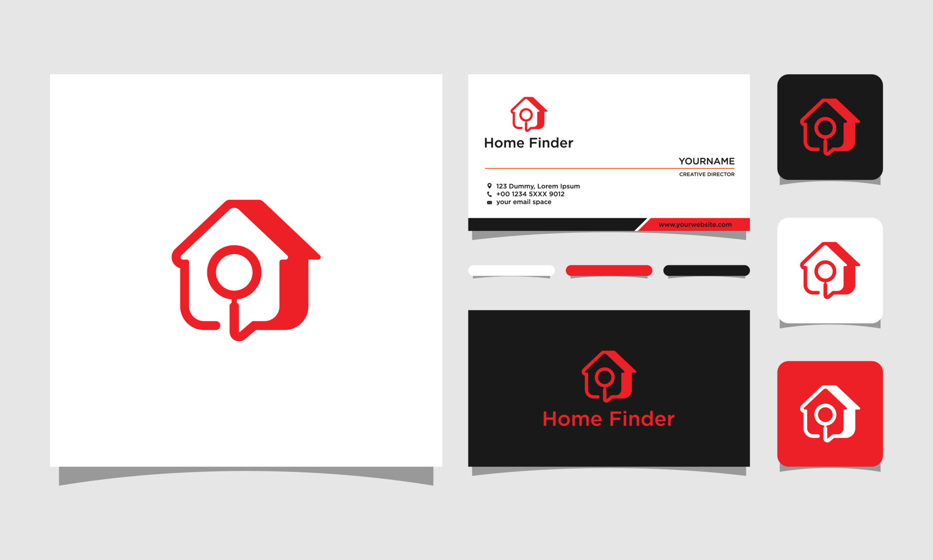 Home Finder Logo Vector Symbol, Find Real estate, Find Property, house