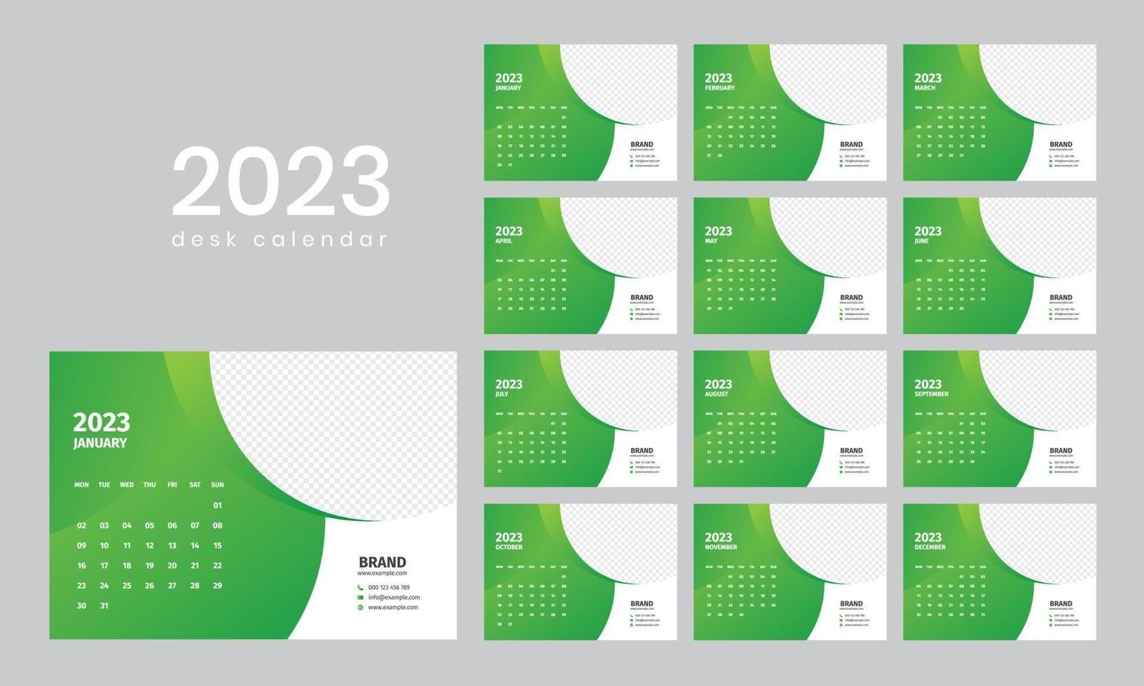 Desk Calendar 2023 vector