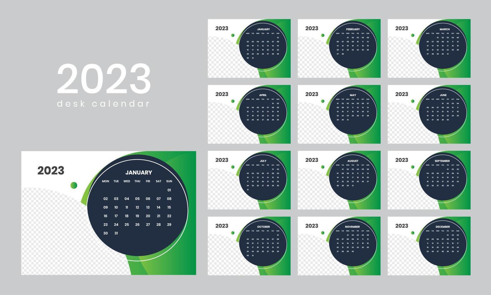 Desk Calendar 2023 vector