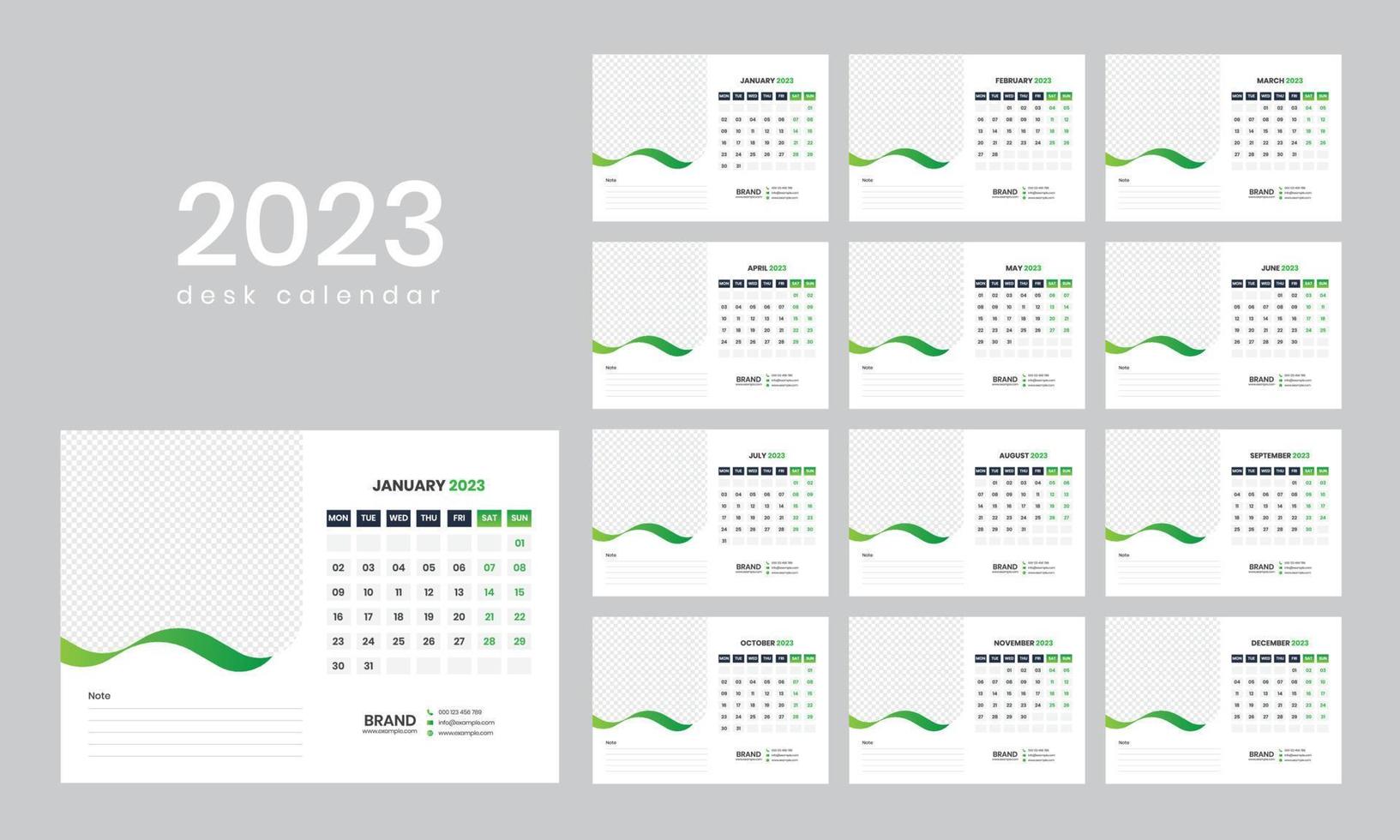 Desk Calendar 2023 vector