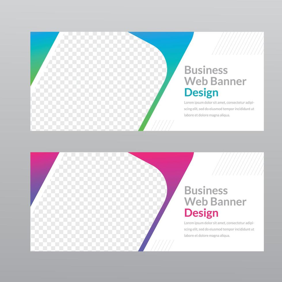 banners web corporativos de negocios vector