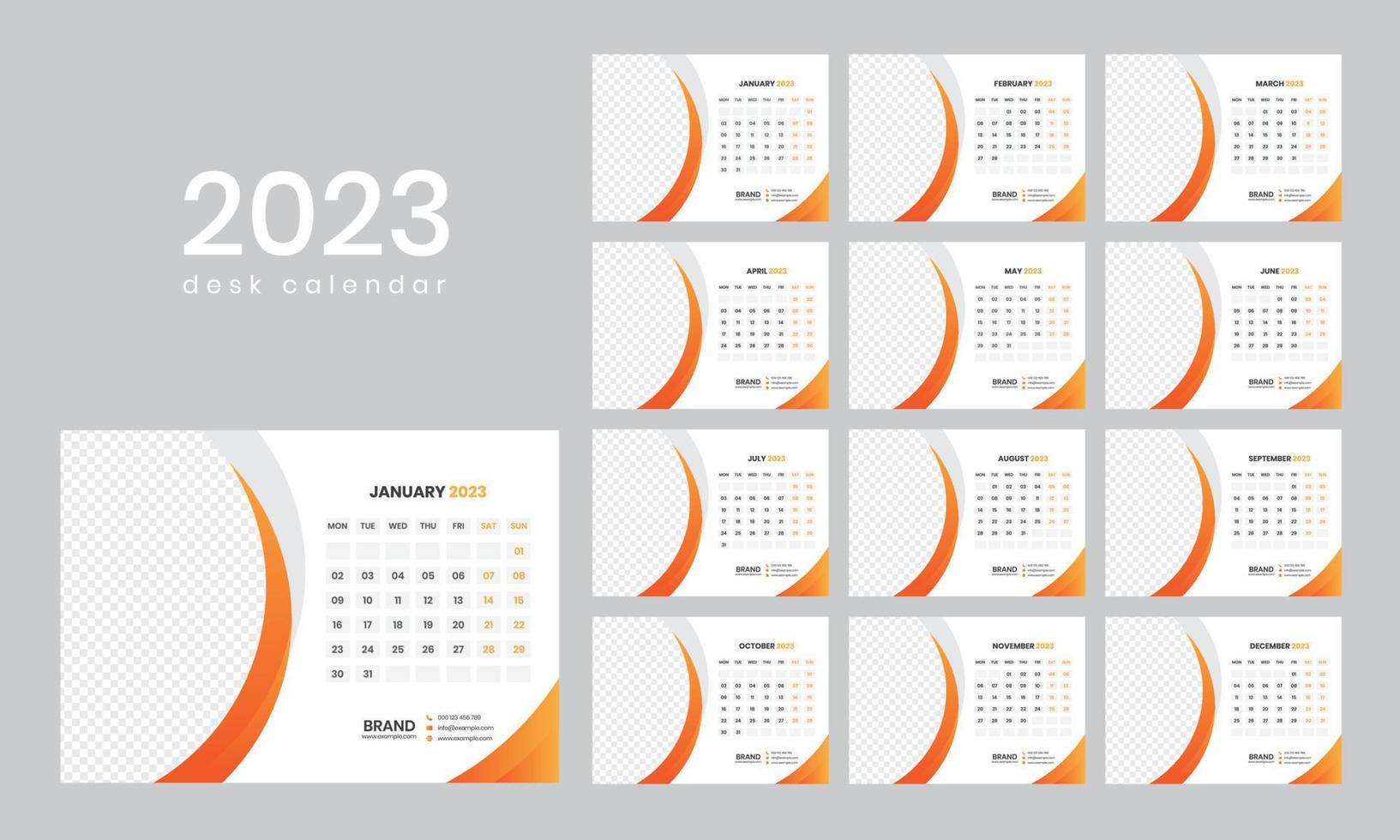 Desk Calendar 2023 vector