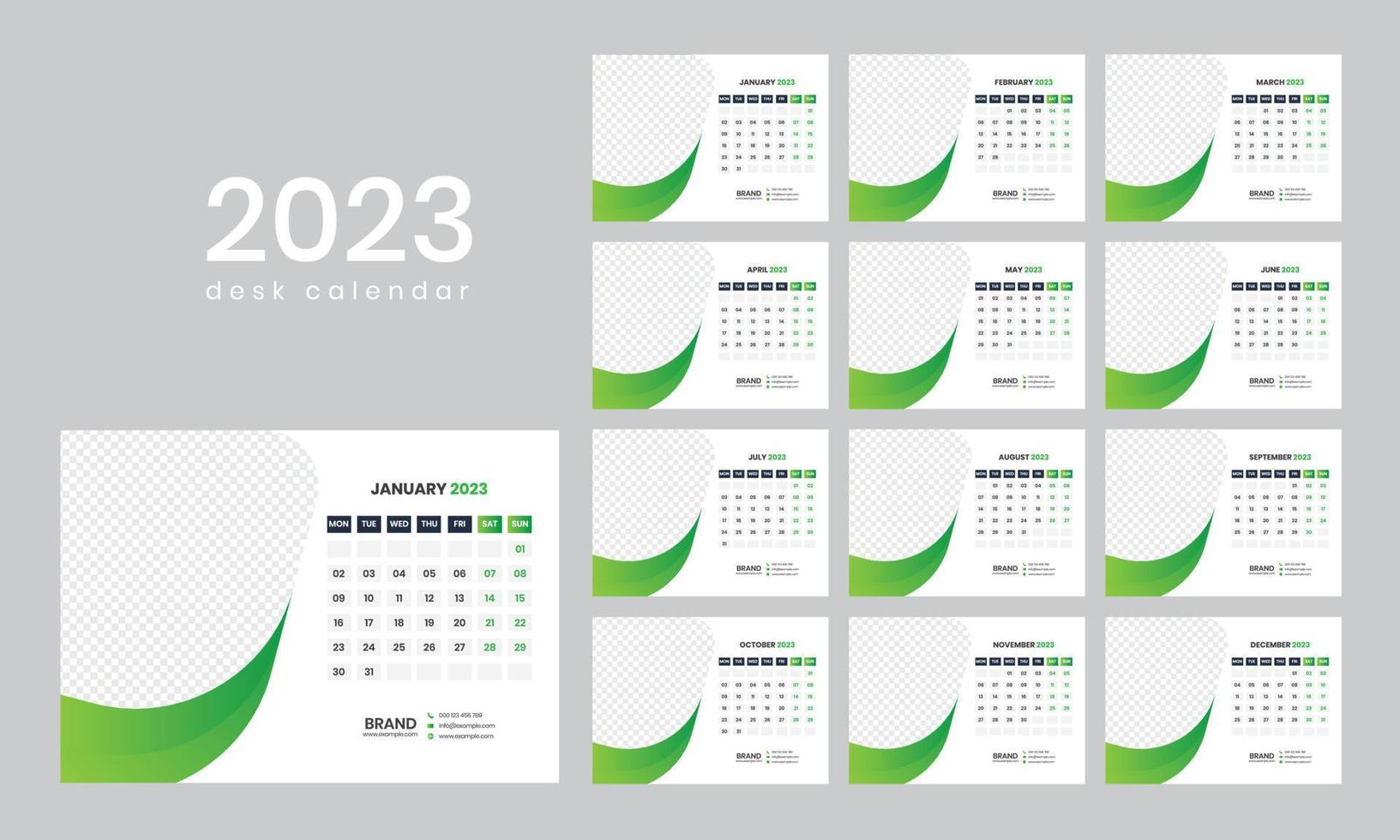 Desk Calendar 2023 vector