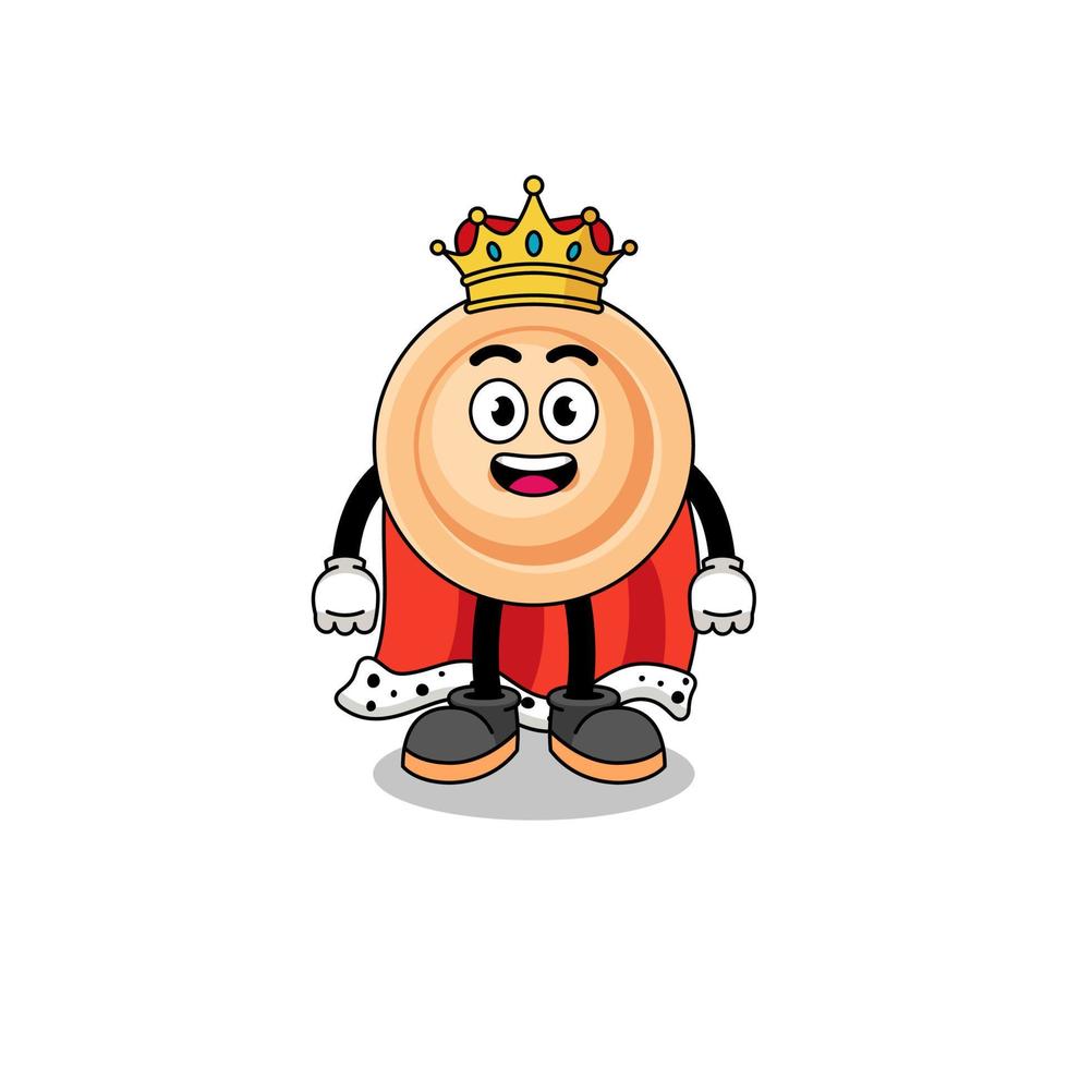 Mascot Illustration of button king vector