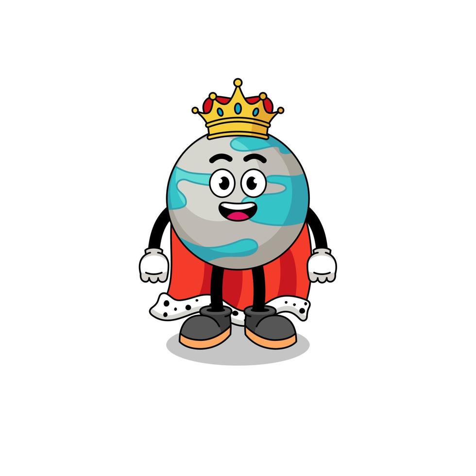 Mascot Illustration of planet king vector