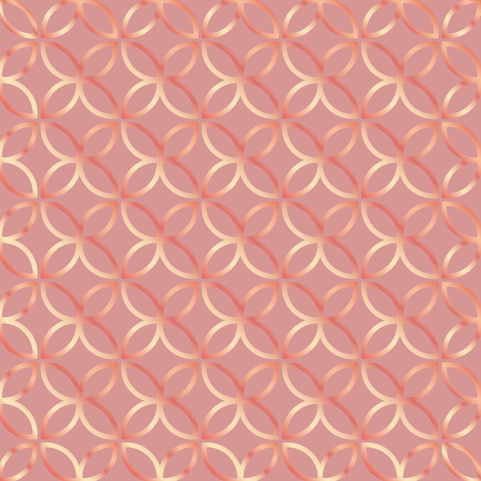 Elegant rose gold pattern design vector