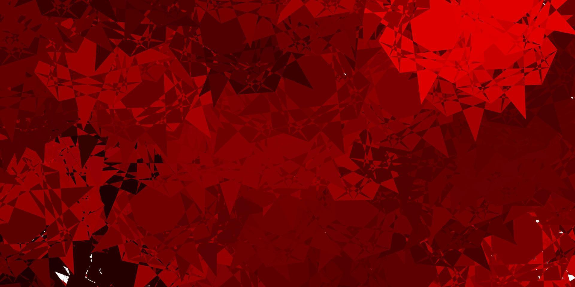 Dark Green, Red vector pattern with polygonal shapes.