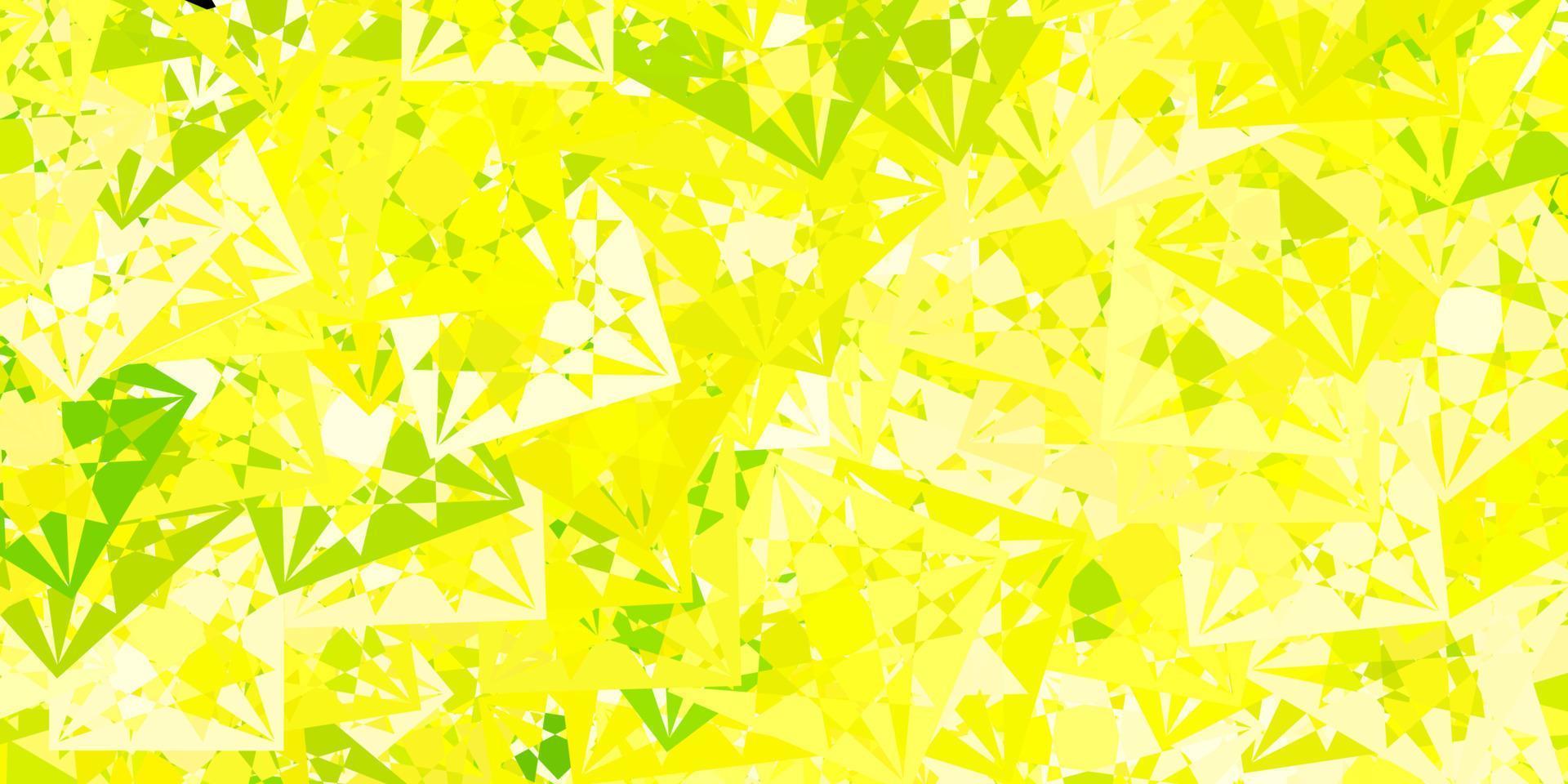 Light Green, Yellow vector pattern with polygonal shapes.